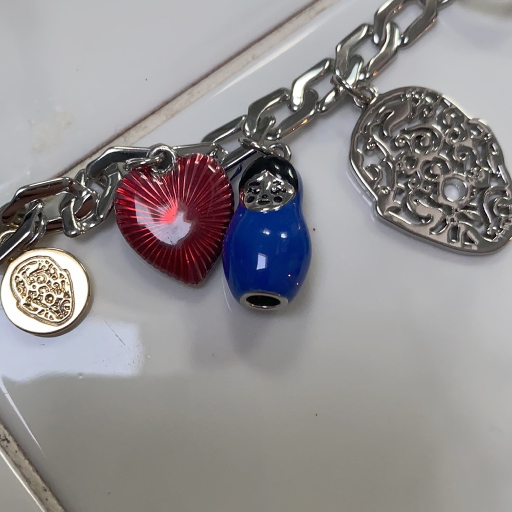 Marcel Wanders* Silver Multi Beaded Link Bracelet - image 1